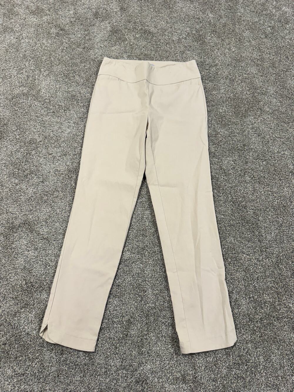 J.McLaughlin Women's Light Cream Straight-Leg Pull On Pants